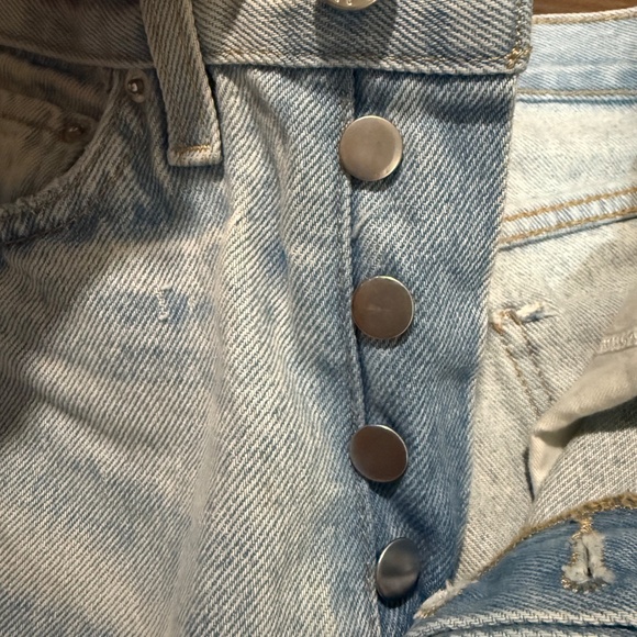 BDG Heavily Distressed Slim Straight High Rise Jeans - Picture 4 of 6